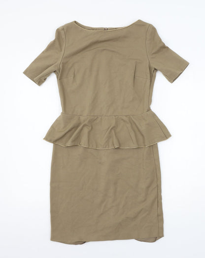 Additional front view of Envy women’s brown jersey shift, size M