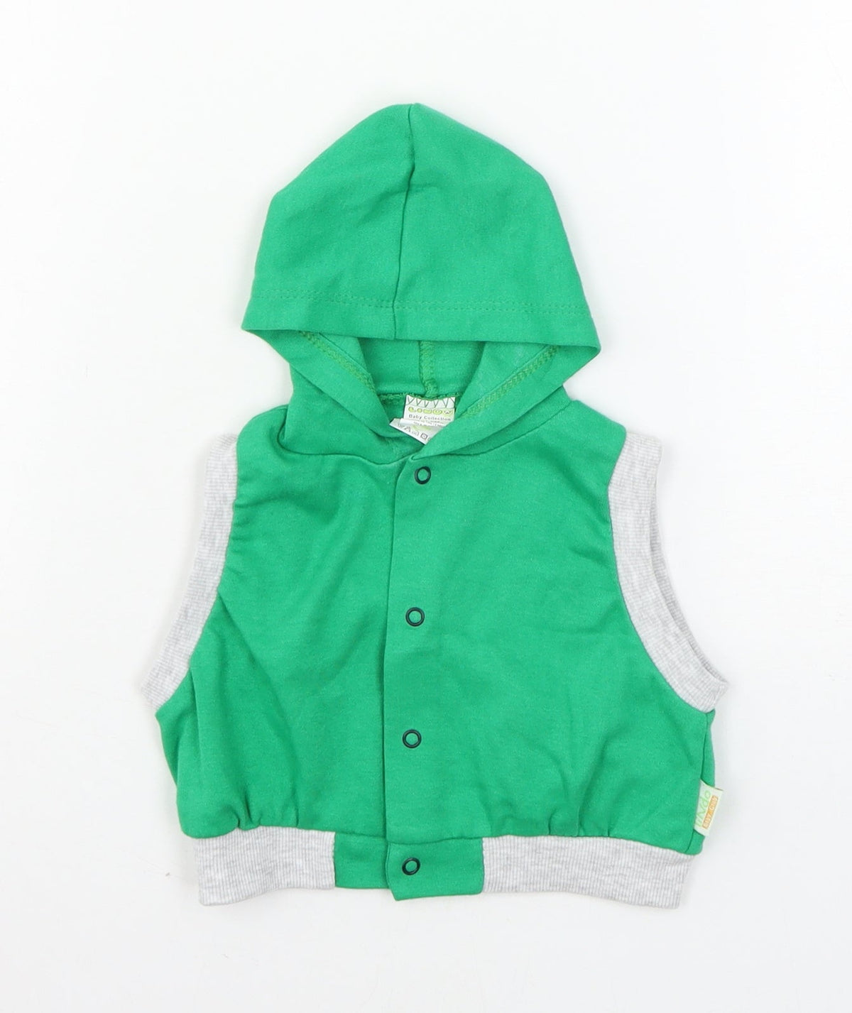 Additional front view of Lino boys’ green jacket, size 6-9, months