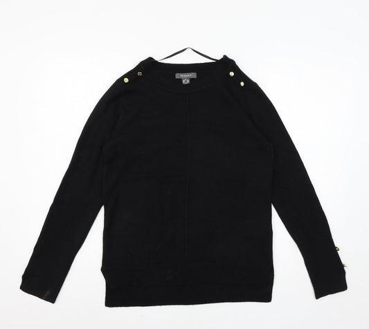 Primark Womens Black  Knit Pullover Jumper Size 6