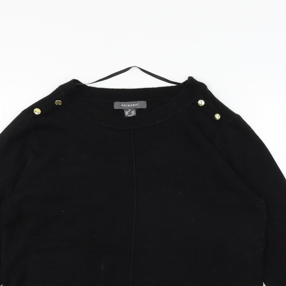 Primark Womens Black  Knit Pullover Jumper Size 6