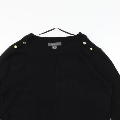 Primark Womens Black  Knit Pullover Jumper Size 6