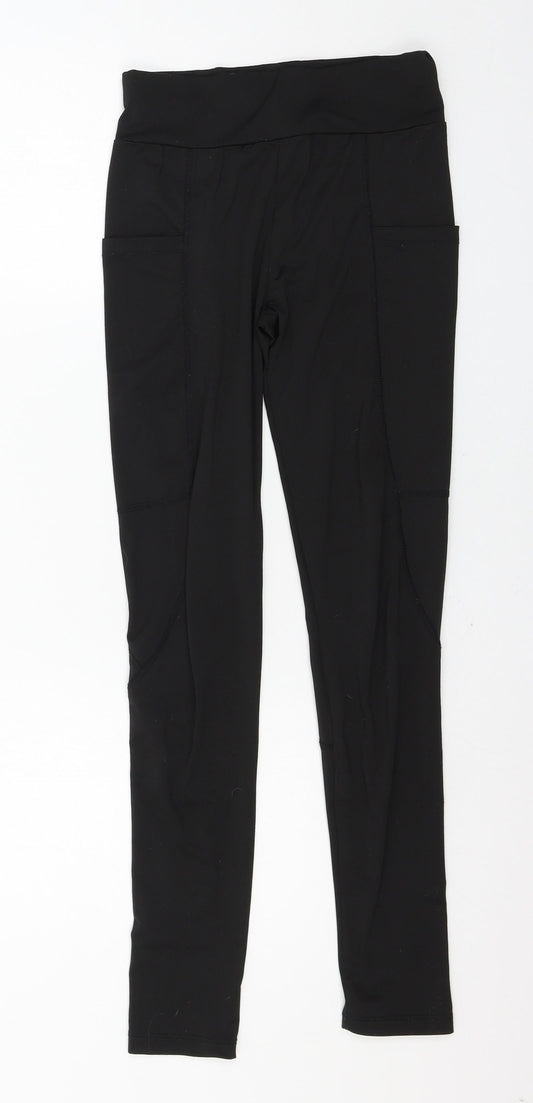 SheIn Womens Black  Jersey Capri Leggings Size XS L26 in