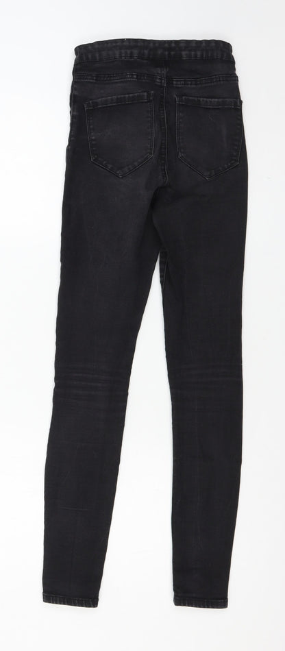 Denim & Co. Womens Grey  Denim Skinny Jeans Size 8 L27 in