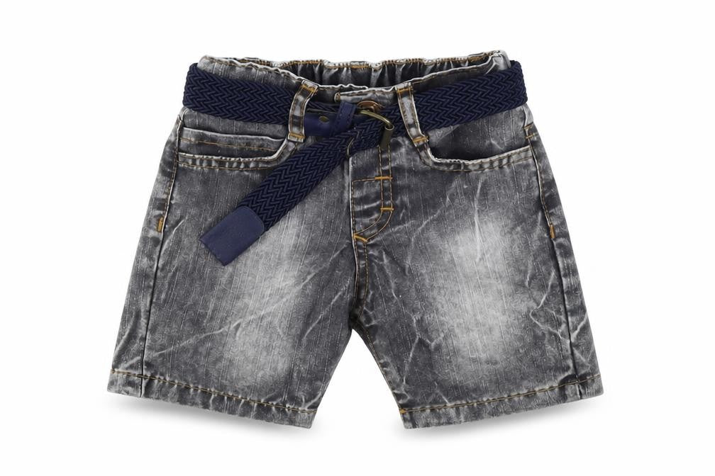 Front view of Preworn boys’ grey denim cropped jeans, size 12, months