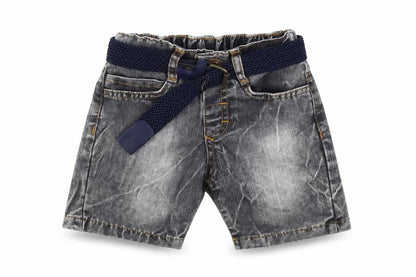 Front view of Preworn boys’ grey denim cropped jeans, size 12, months