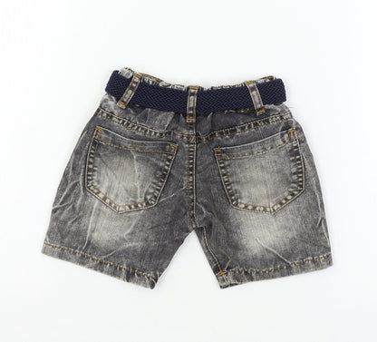 Preworn Boys Grey  Denim Cropped Jeans Size 12 Months