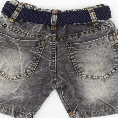 Preworn Boys Grey  Denim Cropped Jeans Size 12 Months