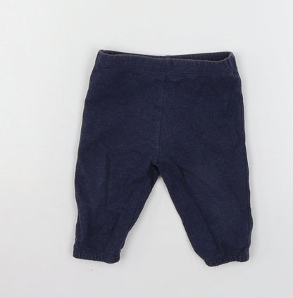 Preworn Baby Blue  Jersey Jogger Trousers Size 0-3 Months