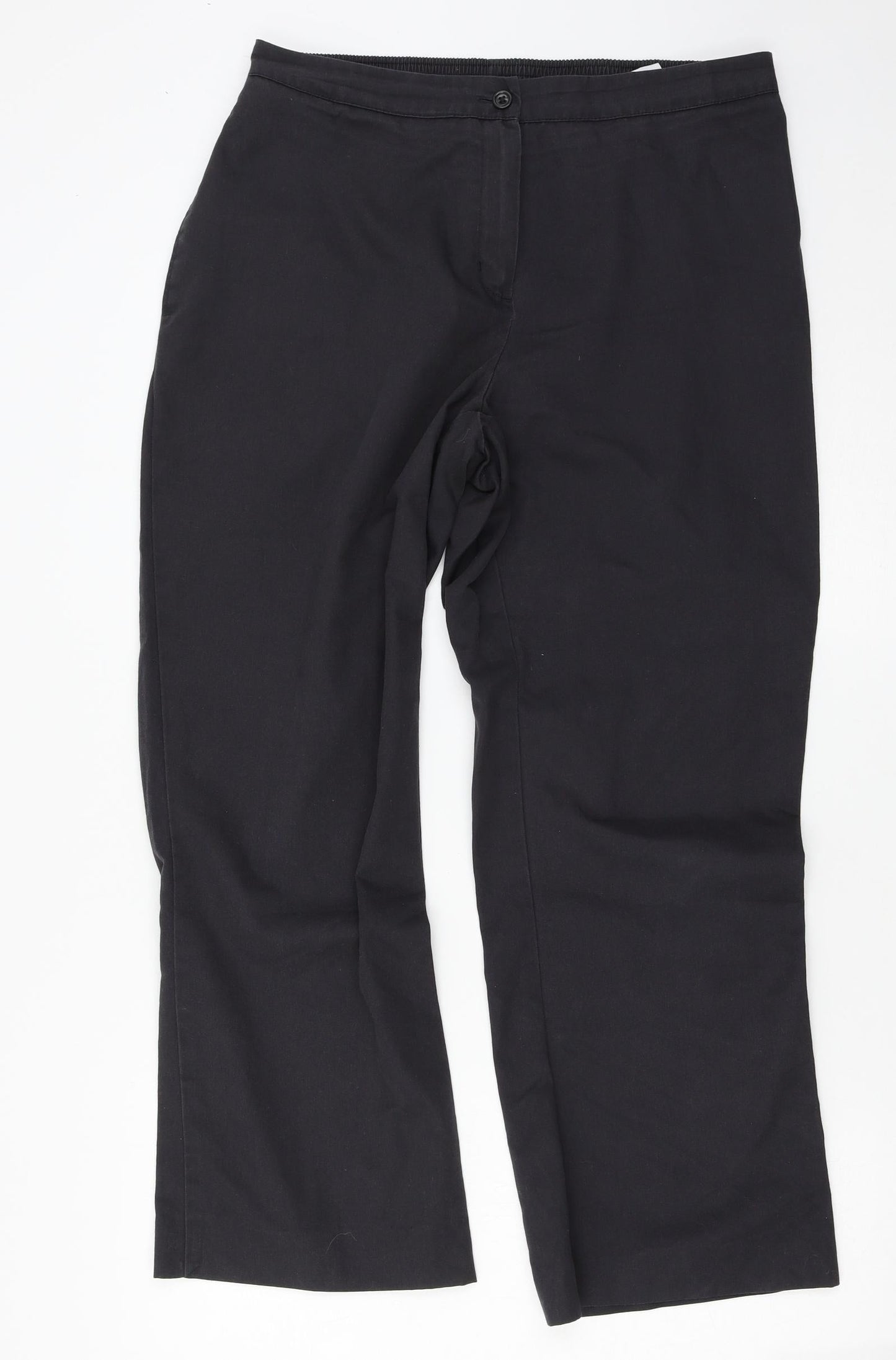 Womens UK Size 18 Preworn Regular Fit Cropped Grey Trousers