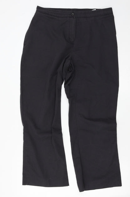 Womens UK Size 18 Preworn Regular Fit Cropped Grey Trousers