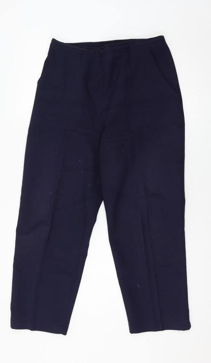Womens UK Size 12 Preworn Regular Fit  Blue Trousers