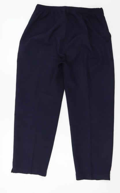 Womens UK Size 12 Preworn Regular Fit  Blue Trousers