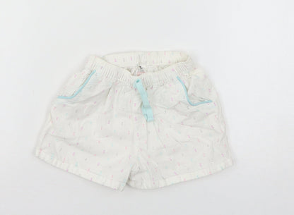 TU Girls White Polka Dot  Cami Pyjama Pants Size 2-3 Years