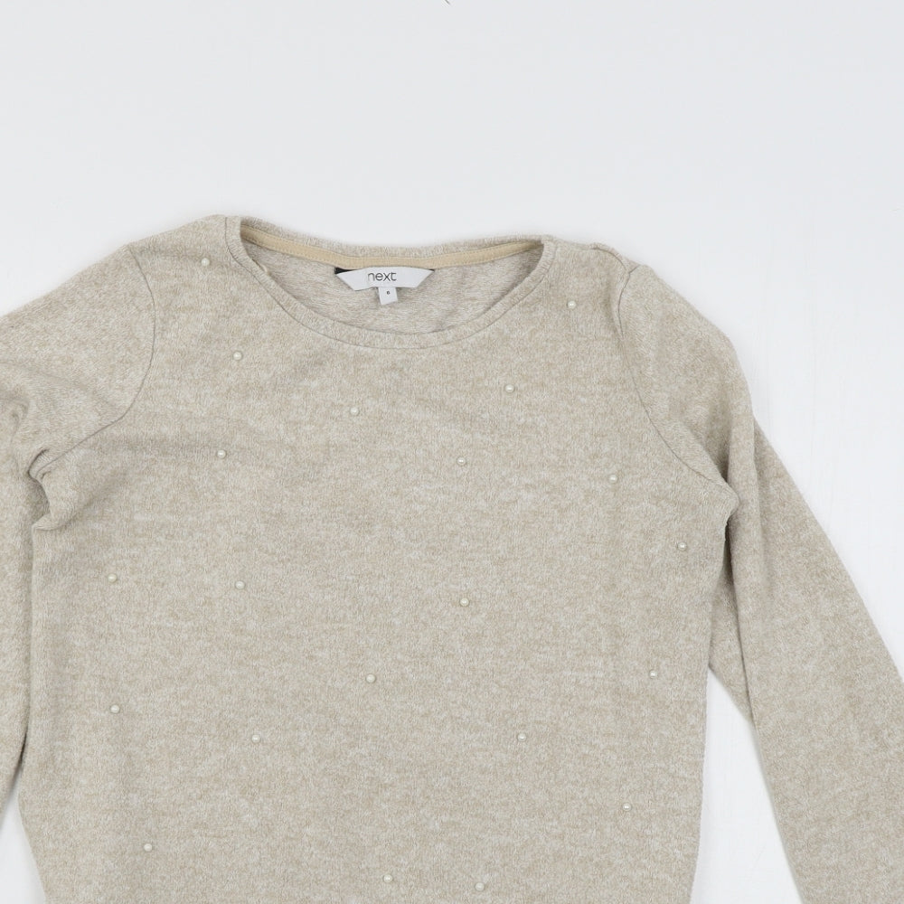 Womens UK Size 6 NEXT Beige Pullover Jumper