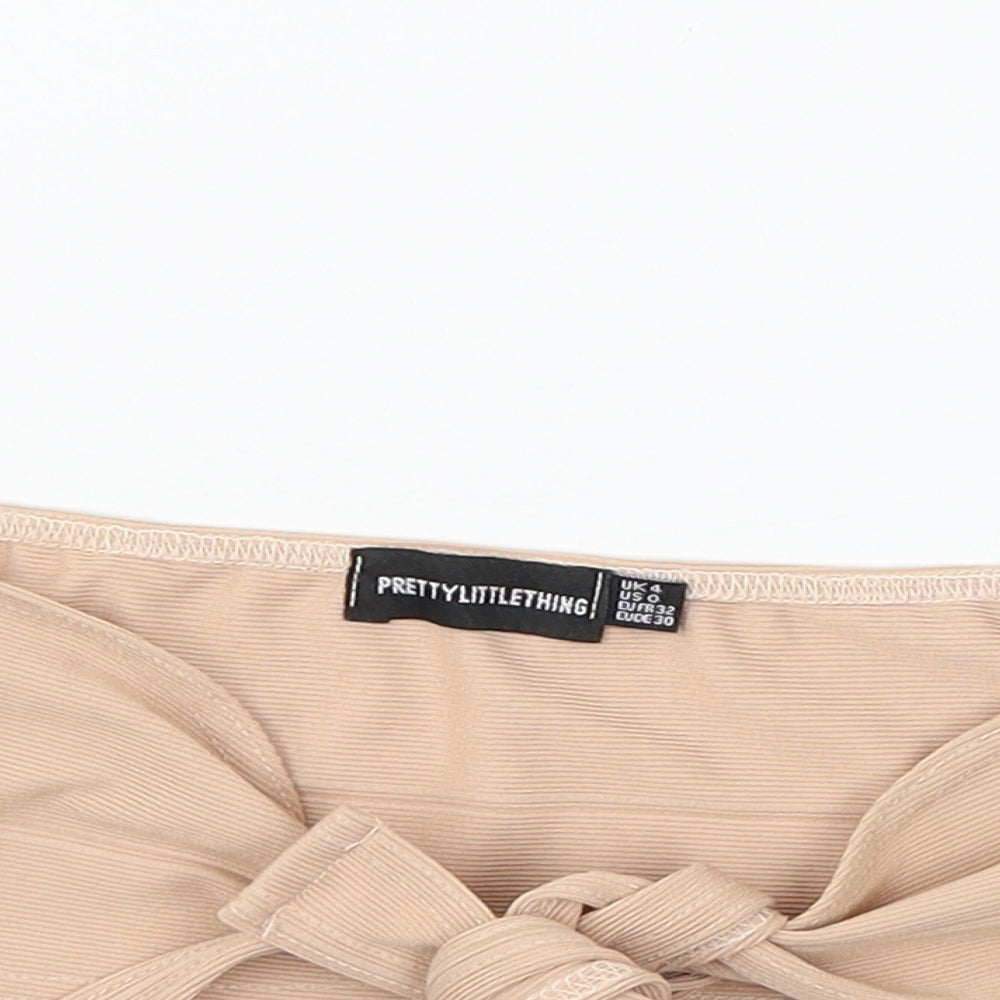 Womens UK Size 4 PRETTYLITTLETHING Pink Basic Tank