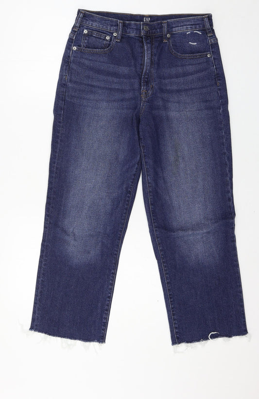Gap Womens Blue  Denim Straight Jeans Size 29 in L25 in