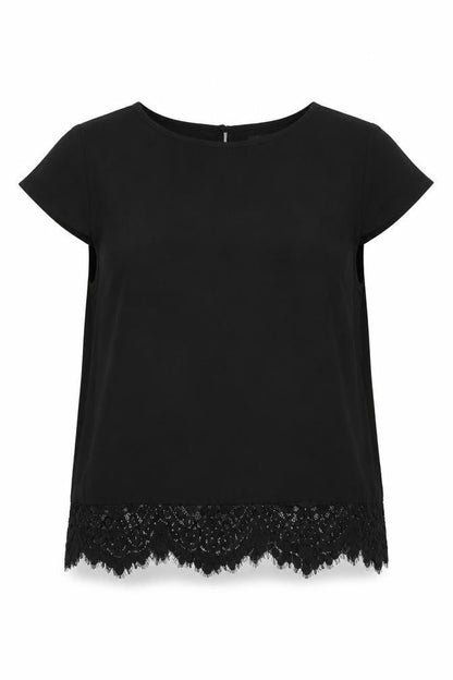 Front view of Zalora women’s black basic blouse, size S