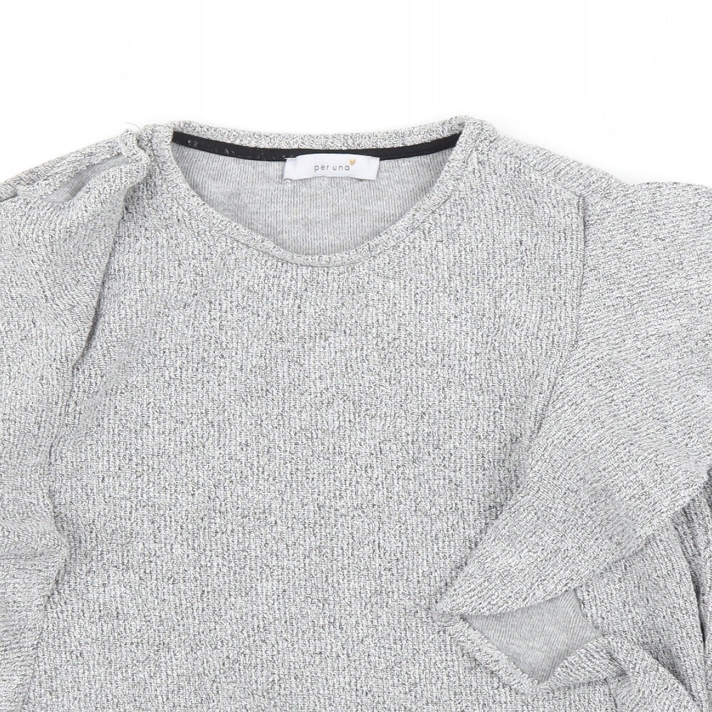 Womens UK Size 10 M&S Grey Pullover Jumper