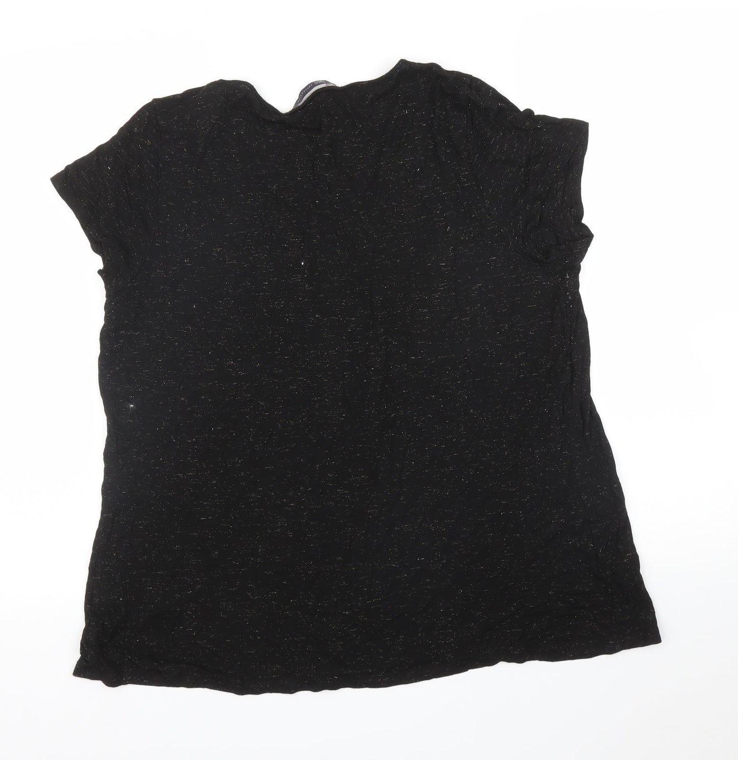 M&S Womens Black   Basic Blouse Size 18