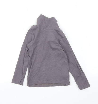 Additional front view of Vertbaudet girls’ grey basic t-shirt, size 2, years
