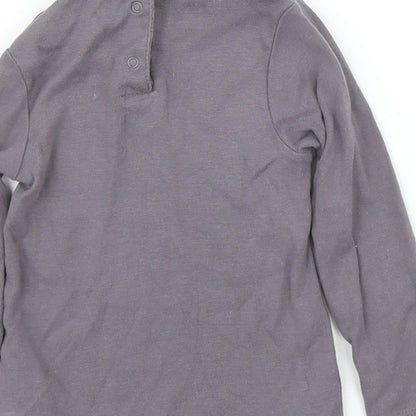 Brand and care label for Vertbaudet girls’ grey basic t-shirt, size 2, years