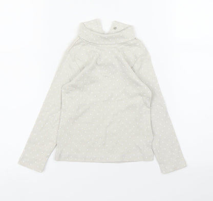 Additional front view of Vertbaudet girls’ beige basic t-shirt, size 2, years