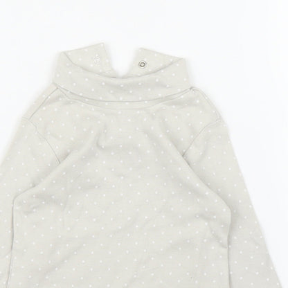 Close-up detail of Vertbaudet girls’ beige basic t-shirt, size 2, years