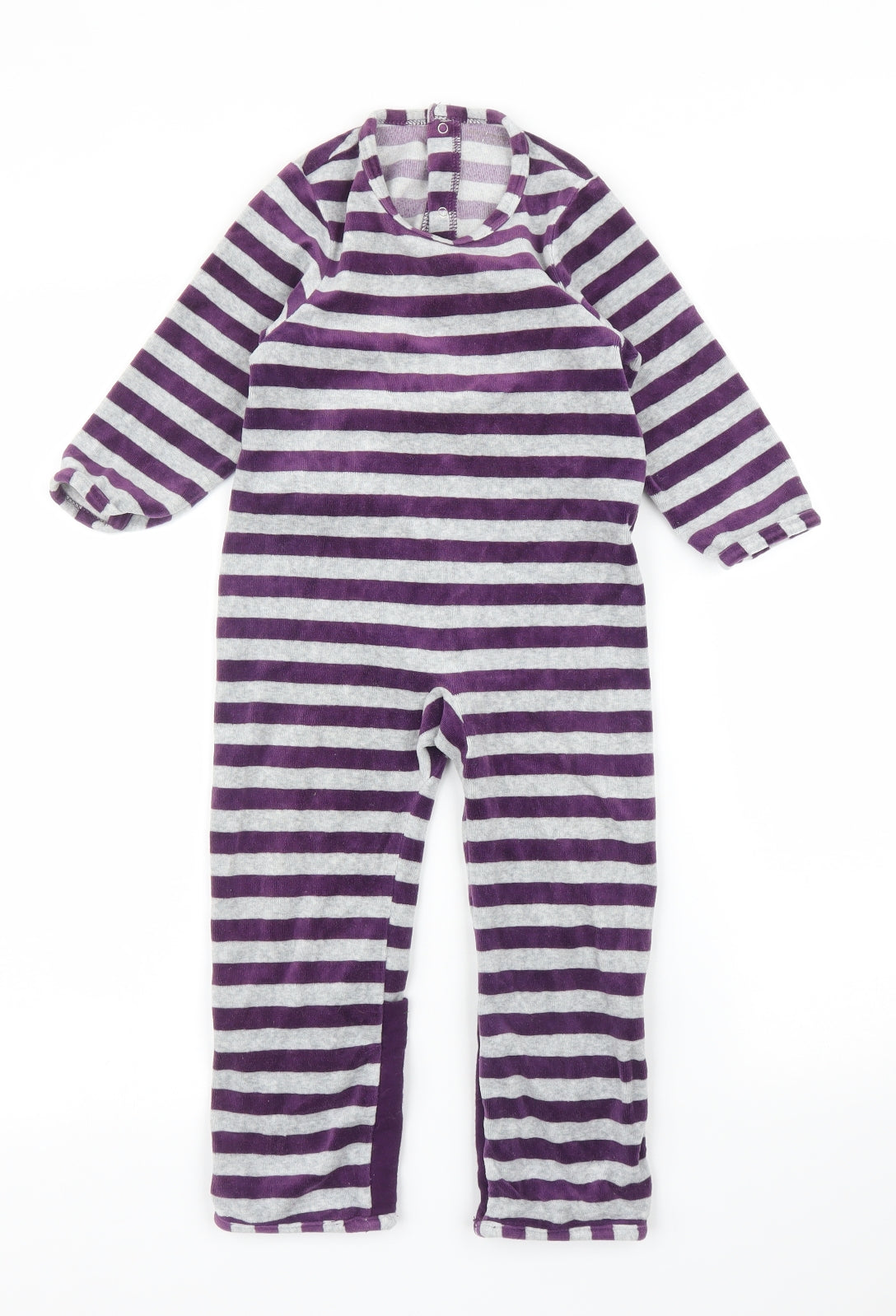 Vertbaudet Girls Purple Spotted  Capri One Piece Size 3-4 Years