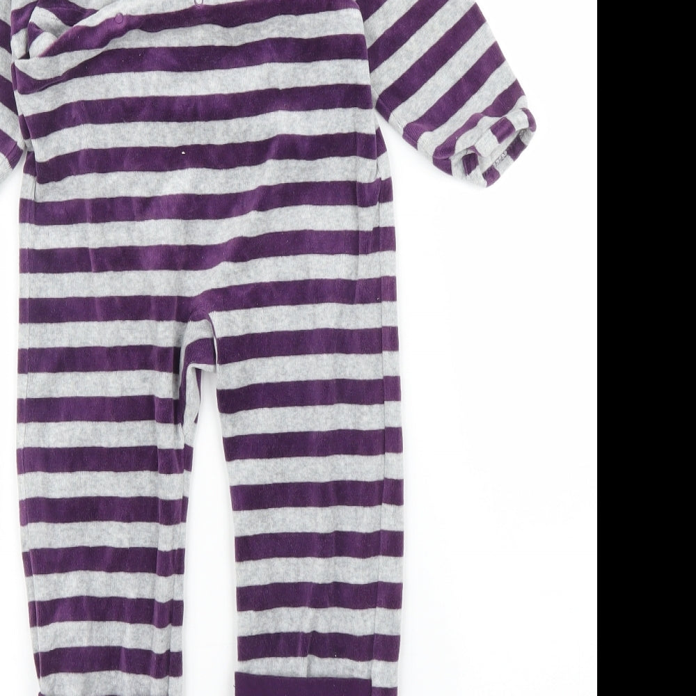 Vertbaudet Girls Purple Spotted  Capri One Piece Size 3-4 Years