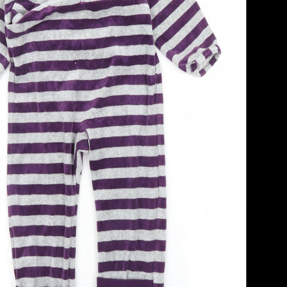 Vertbaudet Girls Purple Spotted  Capri One Piece Size 3-4 Years