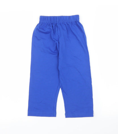 M&S Boys Blue Solid   Pyjama Pants Size 2-3 Years
