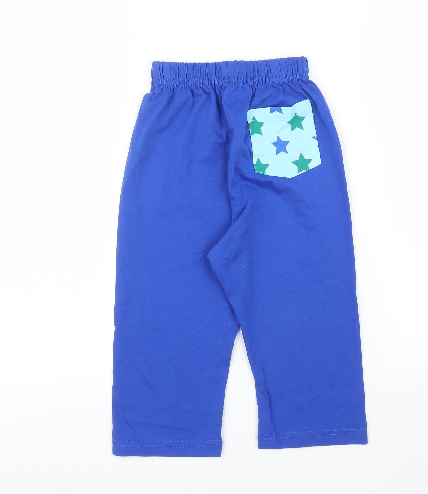 M&S Boys Blue Solid   Pyjama Pants Size 2-3 Years