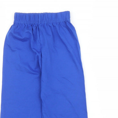 M&S Boys Blue Solid   Pyjama Pants Size 2-3 Years
