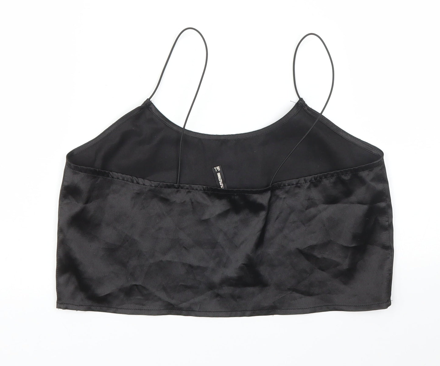 Womens UK Size 6 PRETTYLITTLETHING Black Camisole Blouse