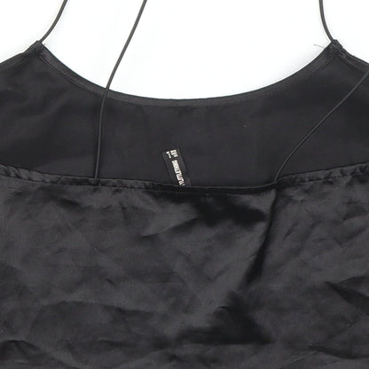 Womens UK Size 6 PRETTYLITTLETHING Black Camisole Blouse