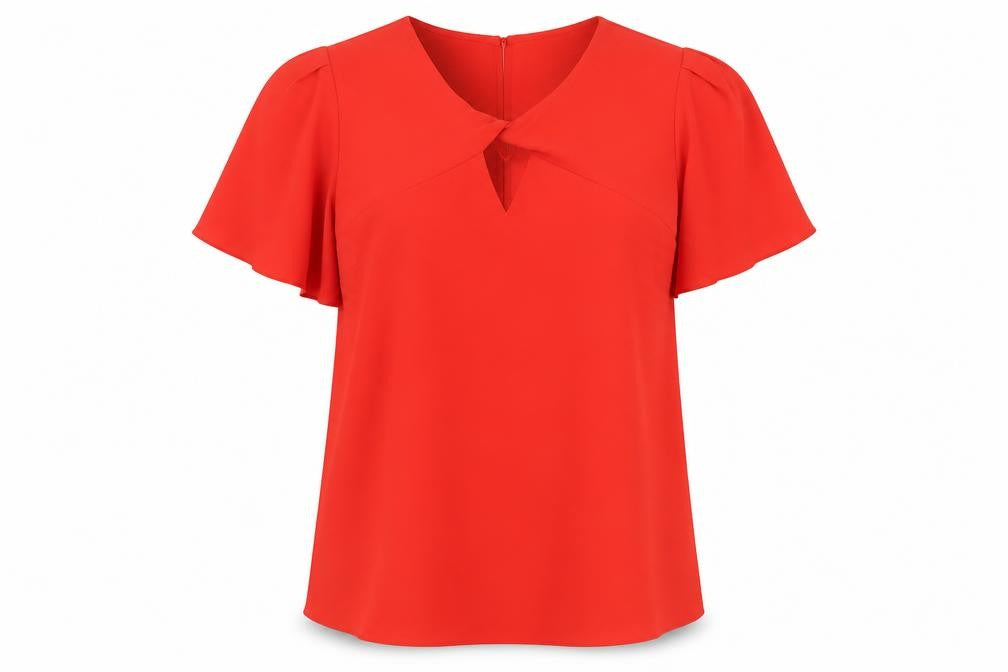 Womens UK Size 8 F&F Red Basic Blouse
