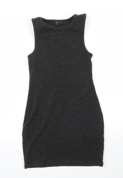 Topshop Womens Grey   Sheath  Size 10