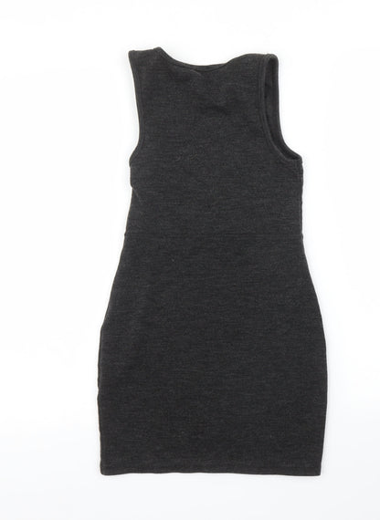 Topshop Womens Grey   Sheath  Size 10