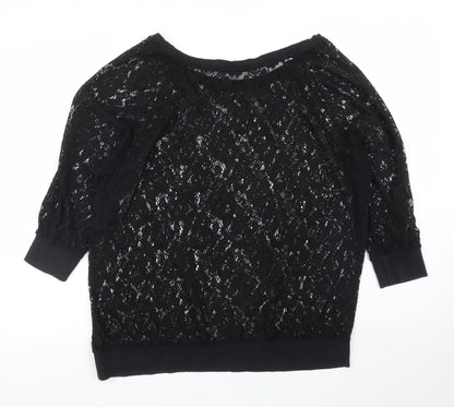 Womens UK Size 12 NEXT Black Pullover Jumper