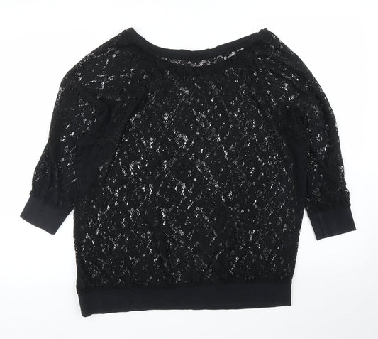 Womens UK Size 12 NEXT Black Pullover Jumper