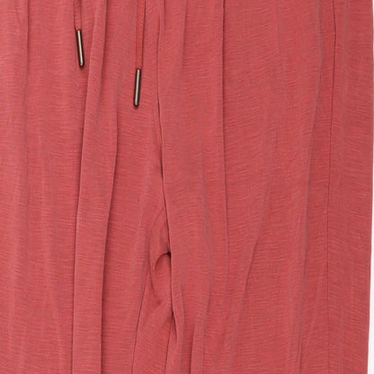 Womens UK Size 8 Per Una Regular Fit Jogger Red Trousers