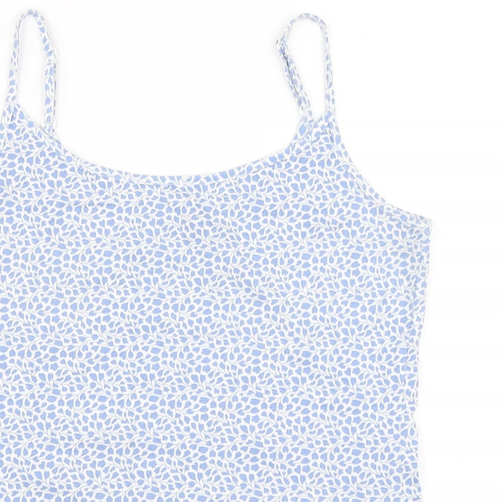 Womens UK Size 10 Marks and Spencer Blue Basic Tank