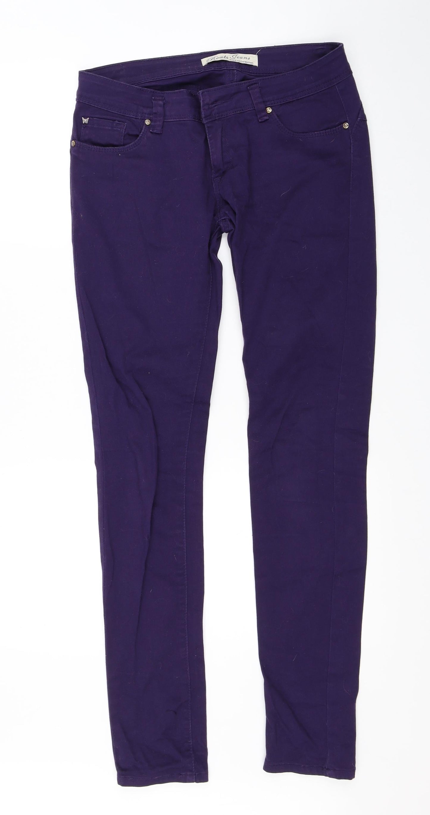 Womens UK Size 31 Reals Jeans Regular Fit Skinny Purple Jeans