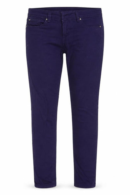 Front view of Reals Jeans women’s purple skinny jeans, size UK 31, 31-inch leg