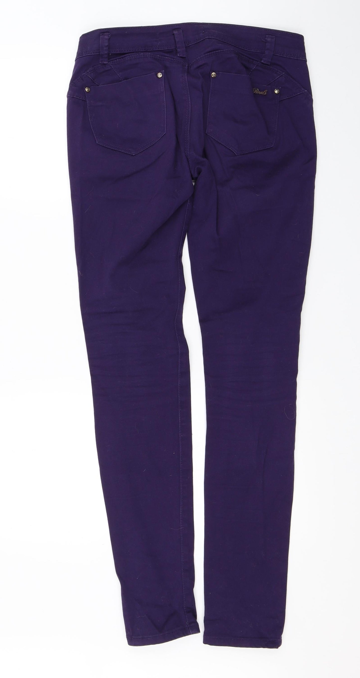 Womens UK Size 31 Reals Jeans Regular Fit Skinny Purple Jeans