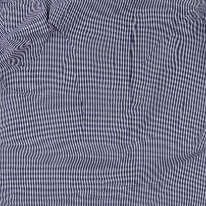 Mens UK Size 16 Marks and Spencer Blue  Button-Up Long Sleeve Casual Shirt