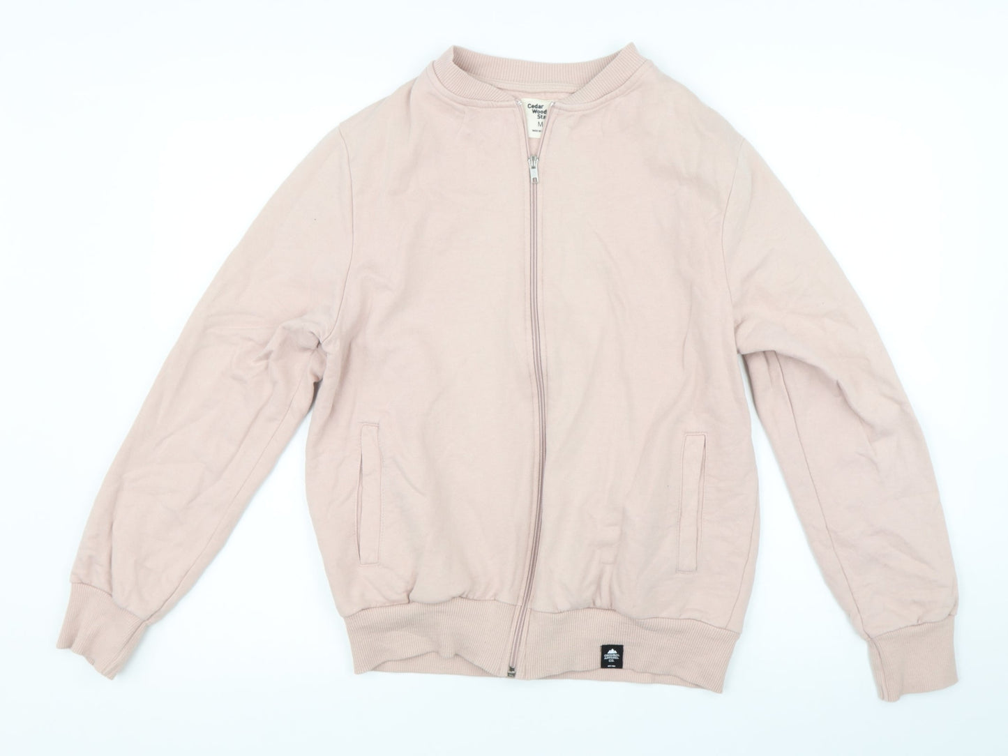 Womens UK Size M Cedar Wood State Pink Full Zip Jumper