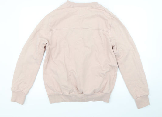 Womens UK Size M Cedar Wood State Pink Full Zip Jumper
