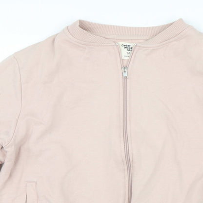 Womens UK Size M Cedar Wood State Pink Full Zip Jumper
