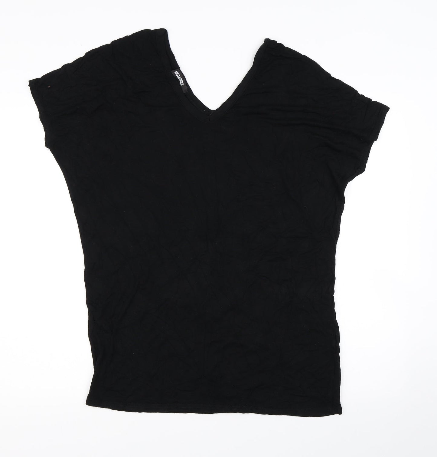 Womens UK Size 8 Missguided Black Basic T-Shirt